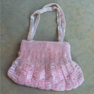 Vintage Beaded Wristlet in Pink